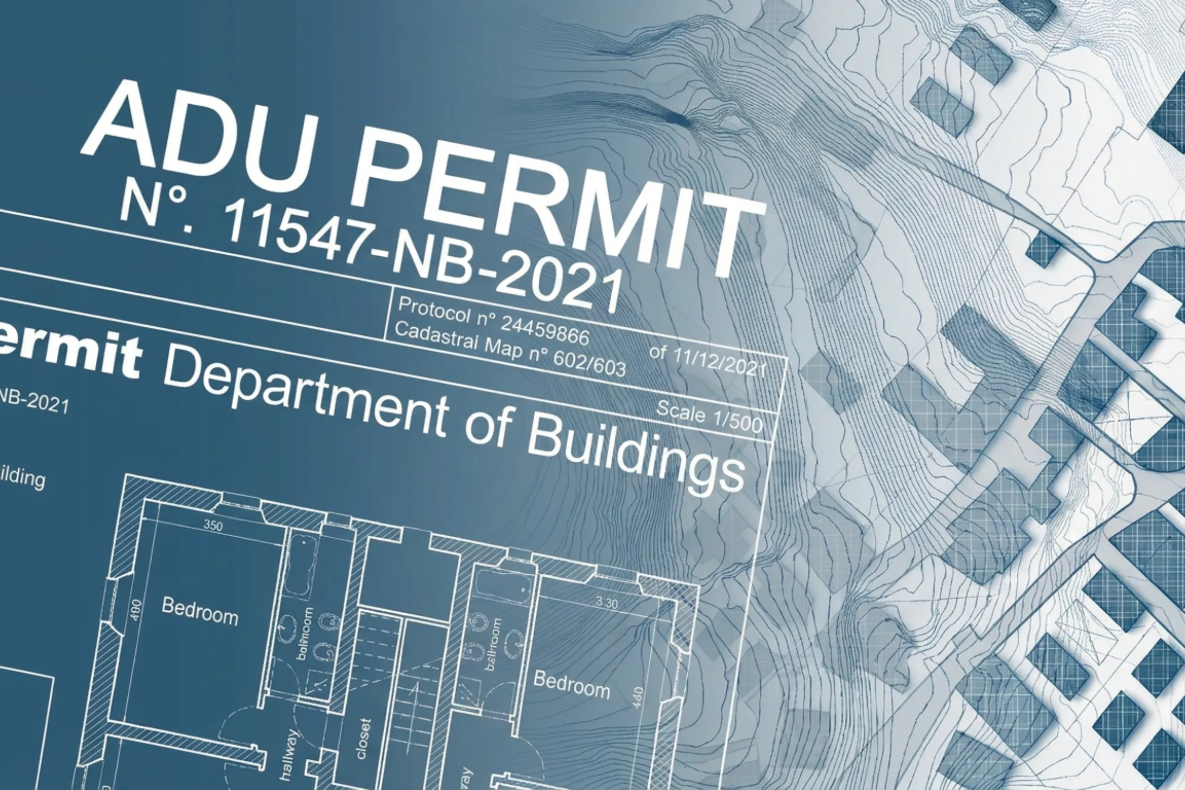 ADU permits Los Angeles city approval concept with architectural plans and permit documents for accessory dwelling units