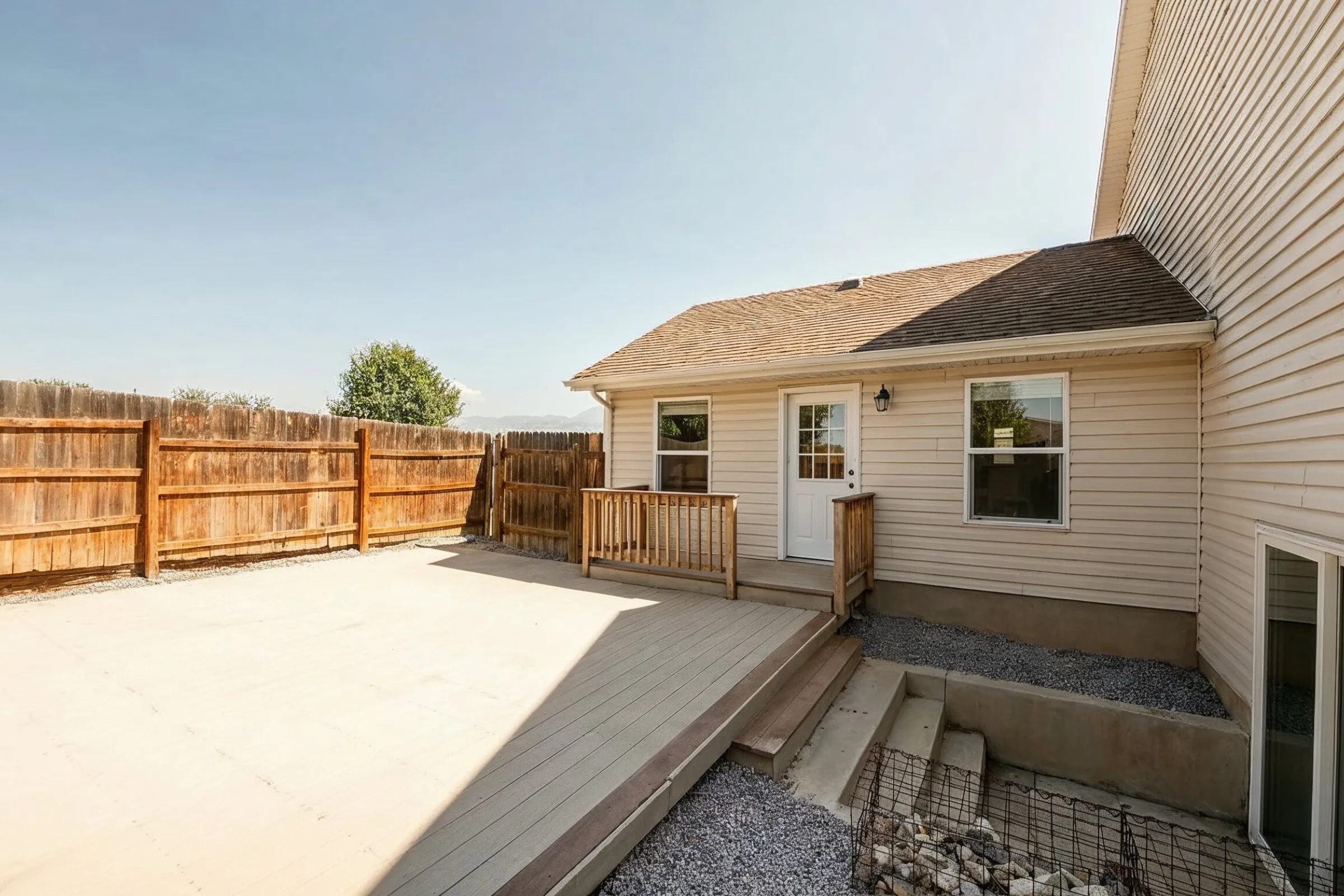 Junior ADU and JADU builders in Los Angeles creating a compact backyard living space connected to a residential property